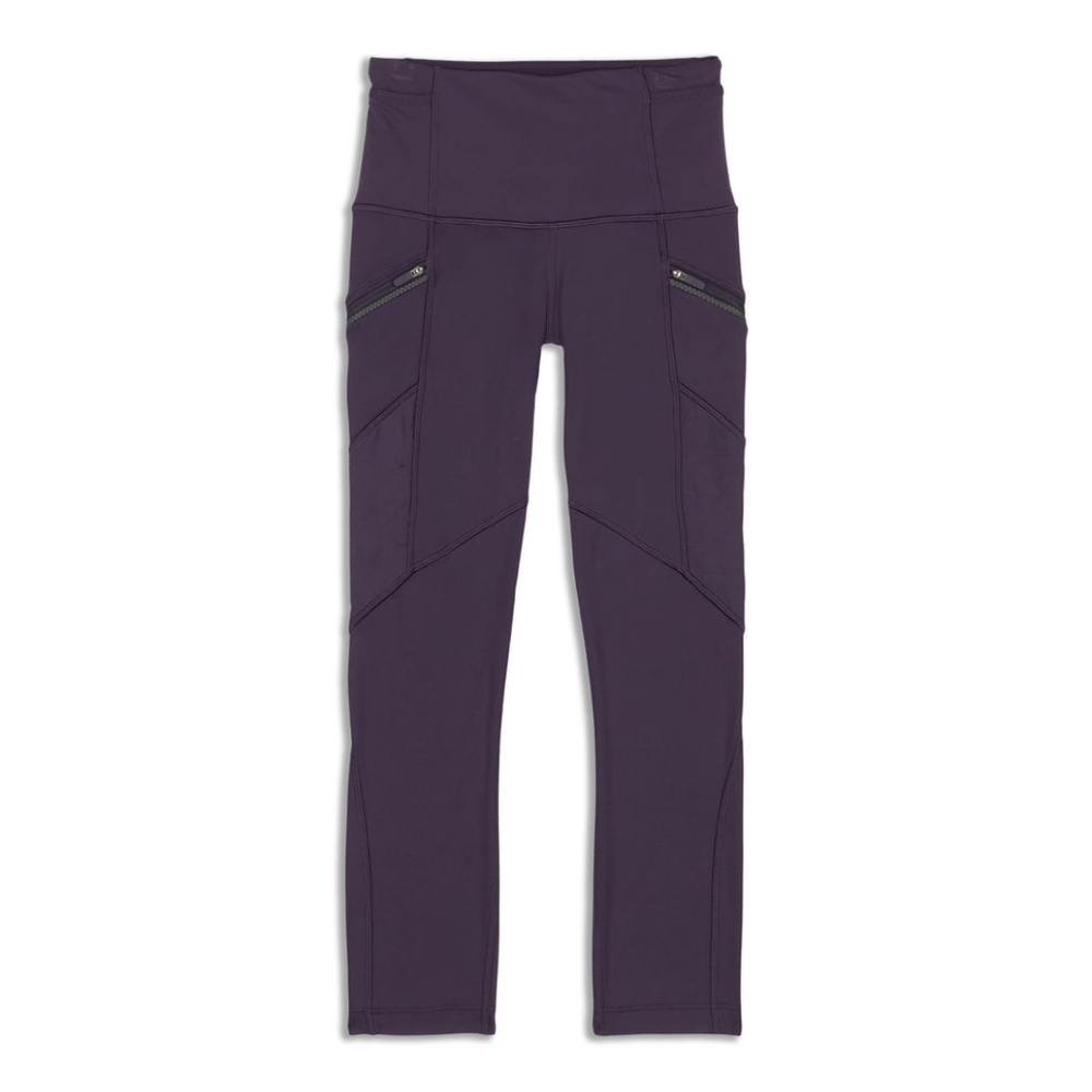 Lululemon Toasty Tech Legging Cyber Purple ZIP Pocket High Waist Size 4
